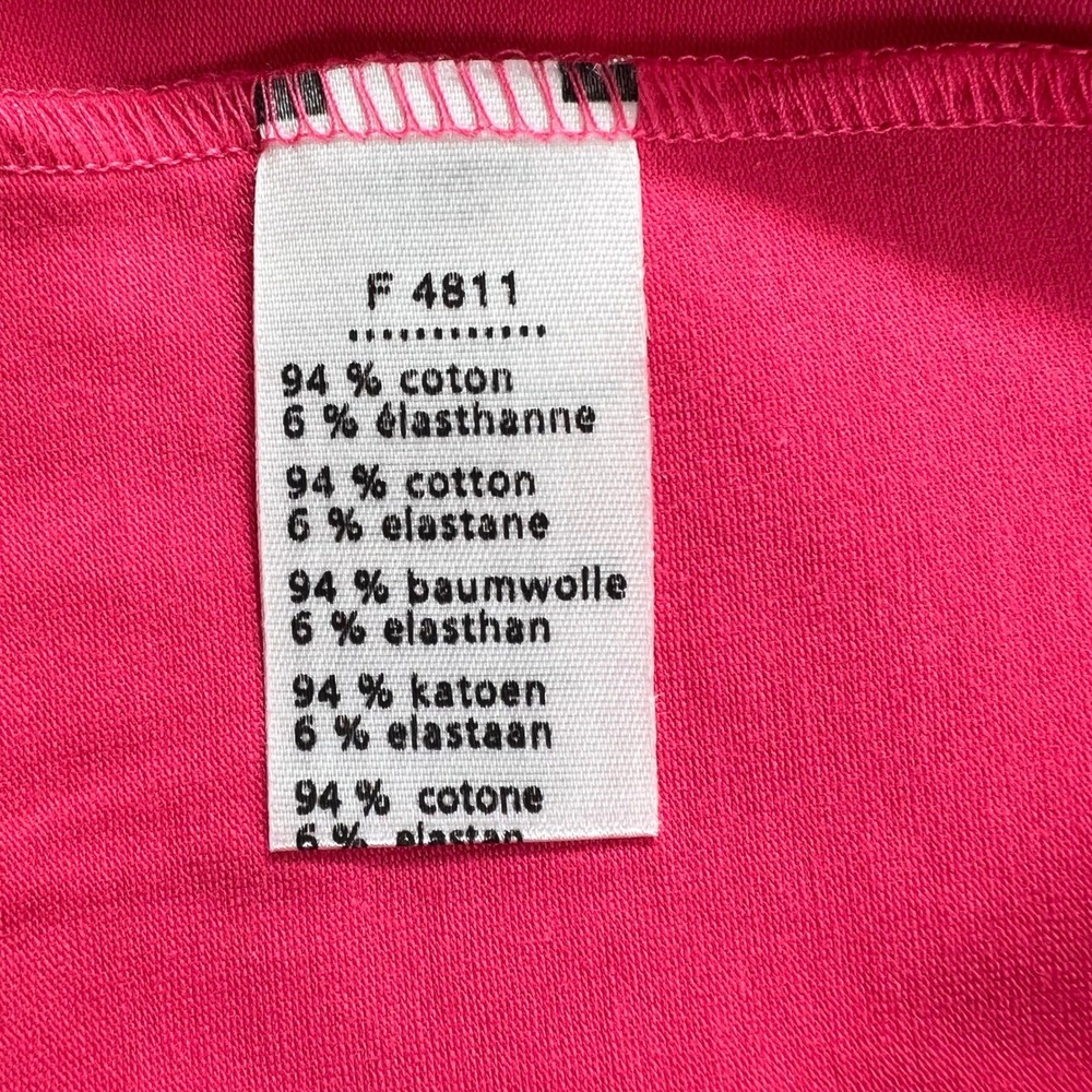 Lacoste Womens Long Sleeve Crew Neck T-Shirt Deep Pink US Size M (EU/6) VTG NWT - Picture 6 of 10